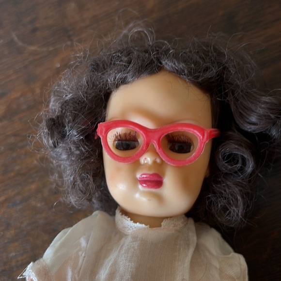 Vintage Doll with White Dress and Pink Accents - Picture 6 of 7